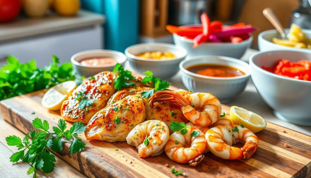 Chicken and Shrimp Prep