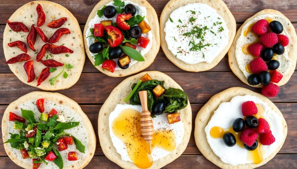 Cottage cheese flatbread variations