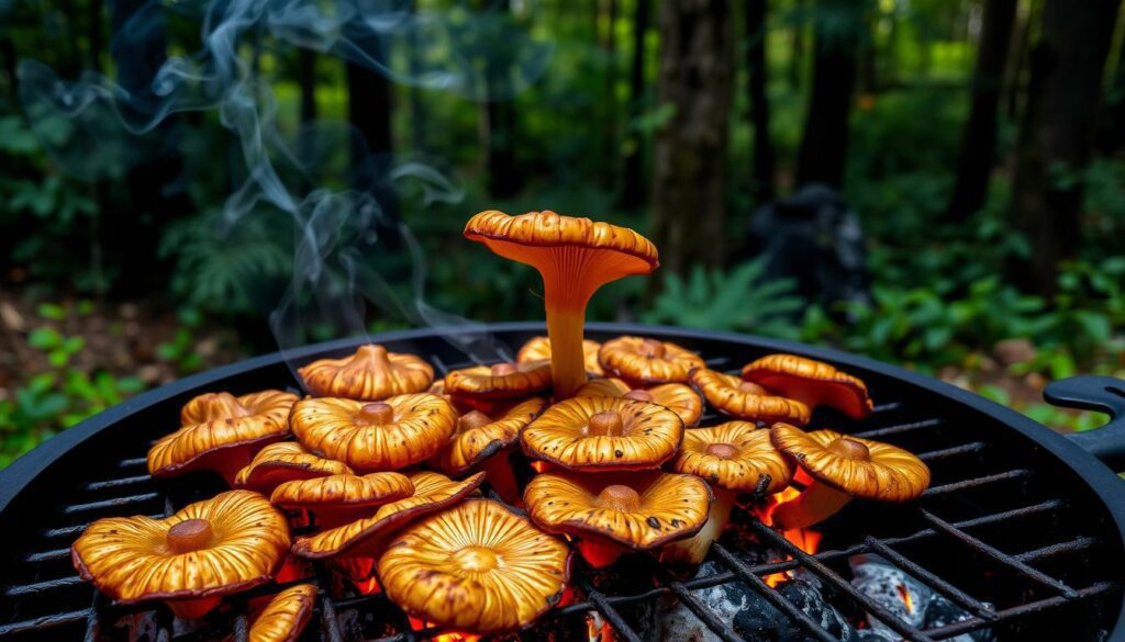 Grilling Chicken of the Woods