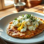 cottage cheese egg flatbread