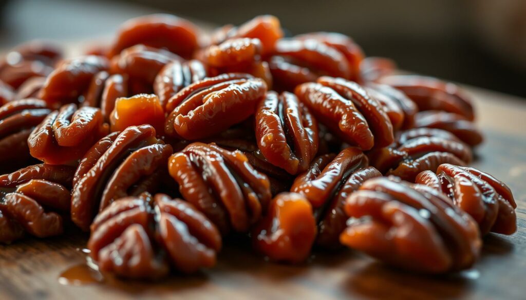 sticky candied pecans