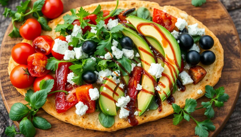 vegetarian flatbread toppings