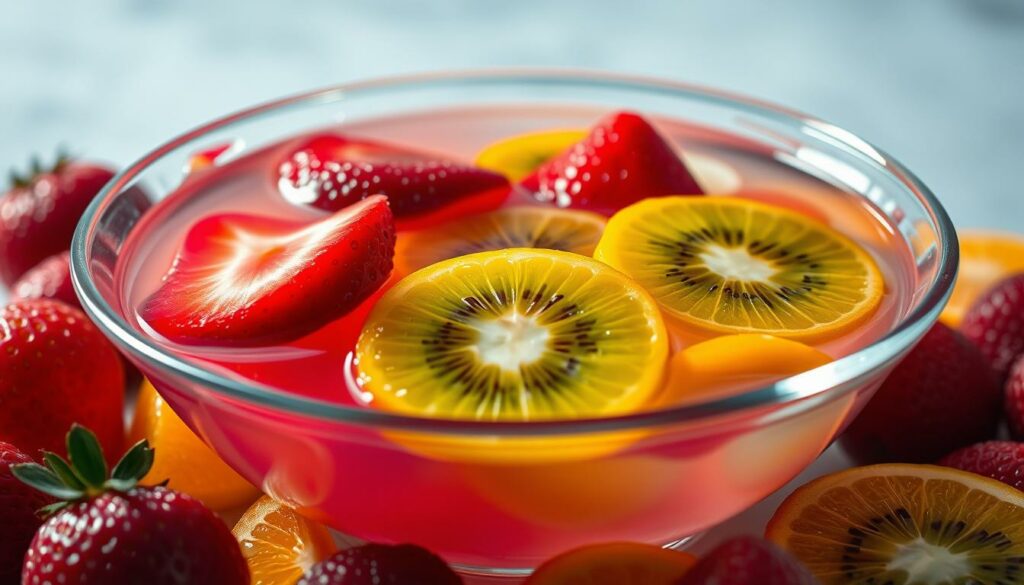 How to add fruit to gelatin?