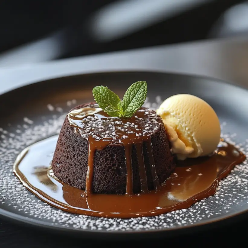 Reheated Choco Lava Cake with Flowing Chocolate Center