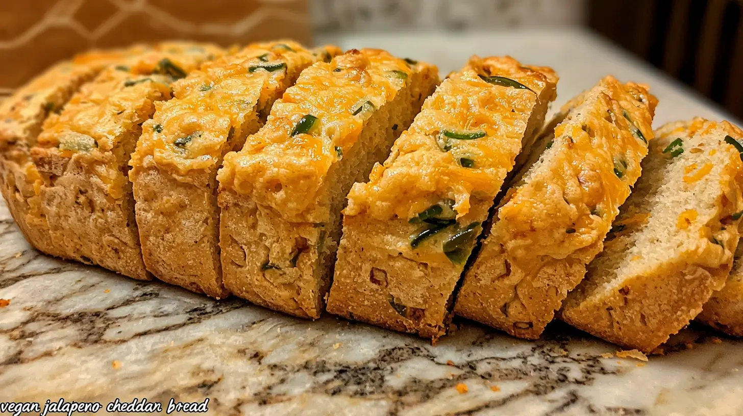 Vegan Jalapeno Cheddar Artisan Bread RecipeTitle The Best Vegan Jalapeno Cheddar Artisan Bread RecipeCaption